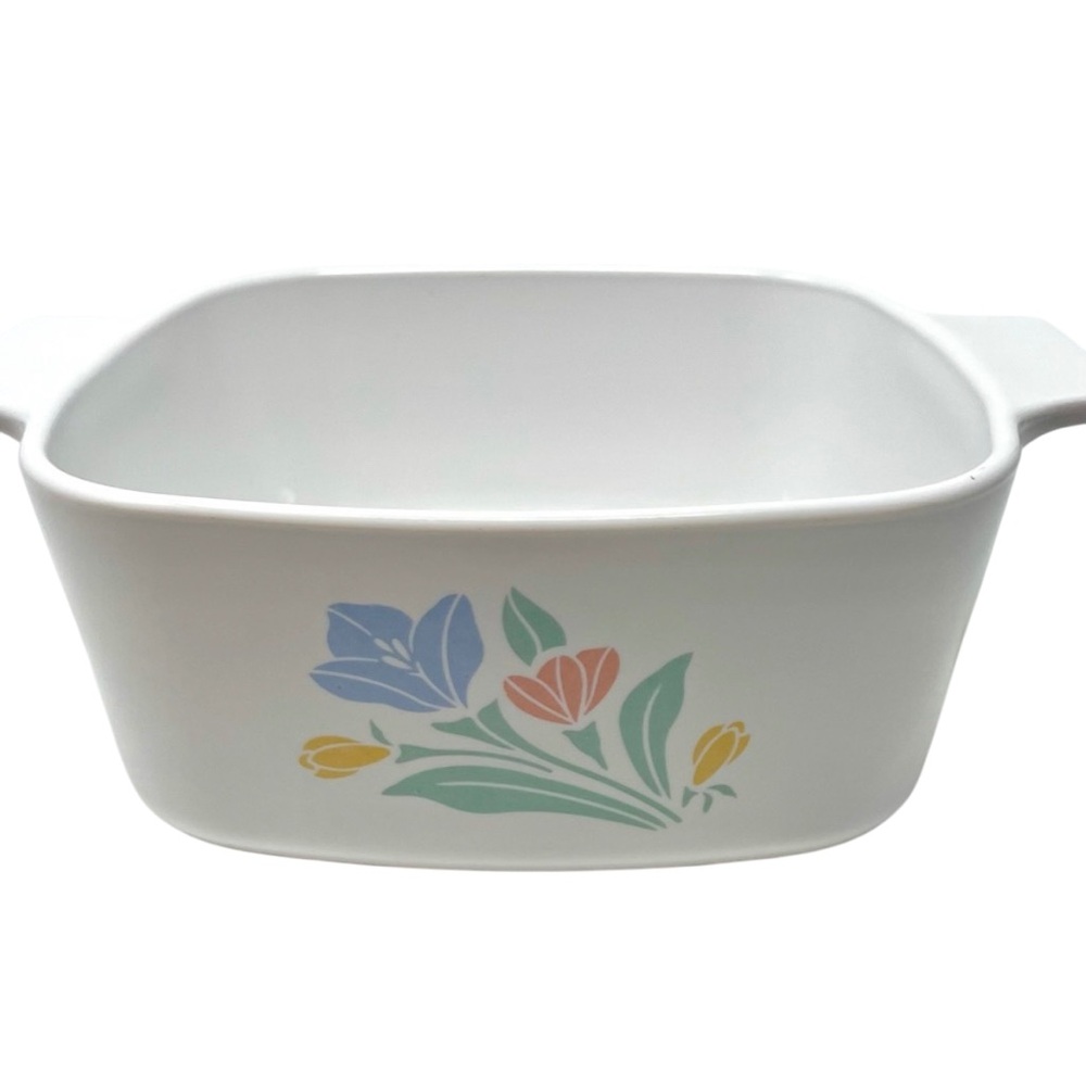 Vintage Corning Ware Casserole Dish Friendship Pattern 1.5 Liters Glass Lid - Picture 6 of 10